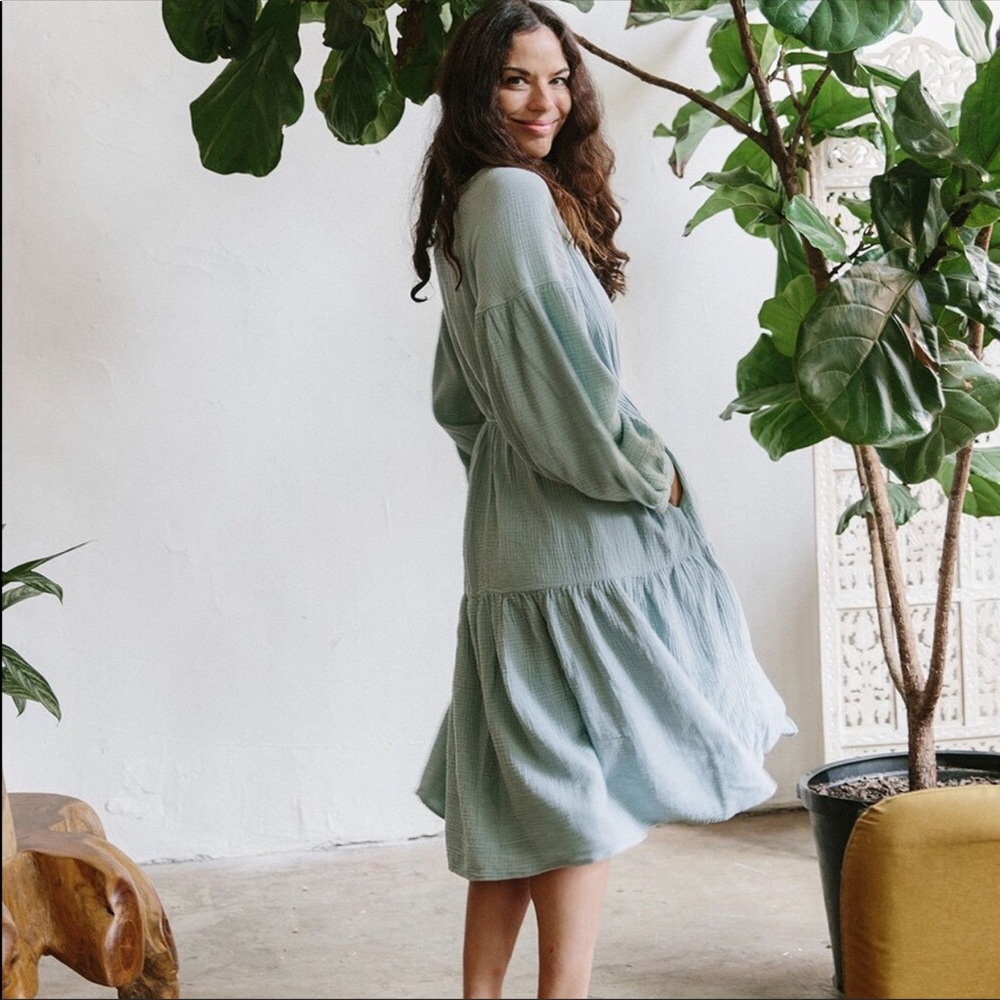 The Sara Dress in Blue Surf by Suunday